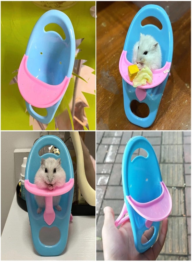 SquEqu 4 Pack Hamster Booster Seat Feeding Seat with Tray Guinea Pig Dining Chair Table Tray for Hamster Cage Small Animal Pet Habitat Decor Mice Rat Rodents Hamsters Gerbils - Image 5